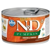 N&D Pumpkin Geyik ve Balkabağı Mini Köpek Konservesi 140 Gr - Thumbnail