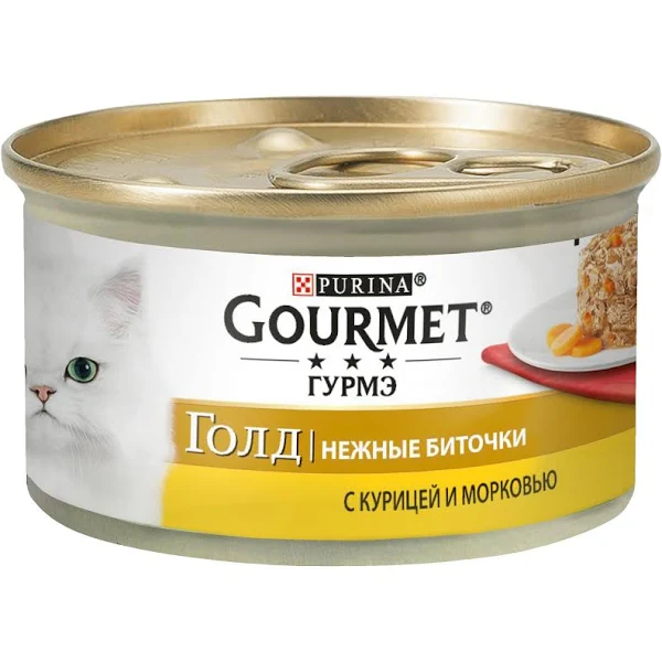 ProPlan Gourmet Gold Savoury Cake Tavuklu ve Havuçlu Kedi Konservesi 85 Gr - Thumbnail